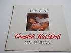 Vtg Campbell Kids Doll Calendar 1989 Campbells Soup