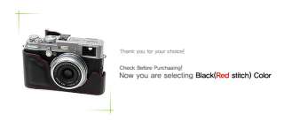  Leather Camera Half Case Bag HC X100 (Black) for Fujifilm FinePix X100