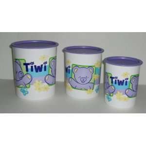   Canister Set (5 cup, 8 cup & 12 cup) in White, Bubblegum Purple, Blue