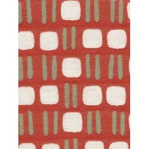  Scalamandre Kioto   Red White Olive Fabric Arts, Crafts 