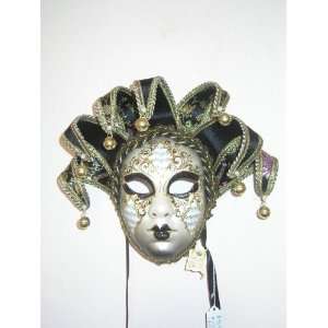  Black Jolly Mozart Venetian Mask: Home & Kitchen