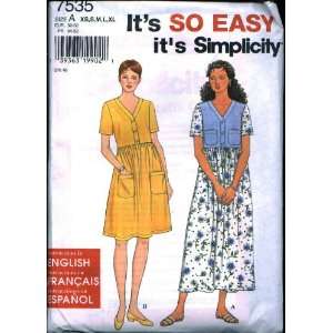   7535 Misses Front Button Dress: Simplicity Pattern Company: Books