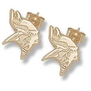  LogoArt Minnesota Vikings Gold Post Earrings: Sports 
