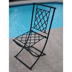 Wrought Iron Folding Chair (Morocco)  Overstock