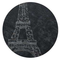 Handmade Luna Deco Kids Eiffel Tower Rug (6 Round)  
