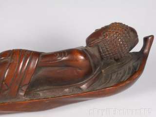 Fine chinese boxwood carved buddha  