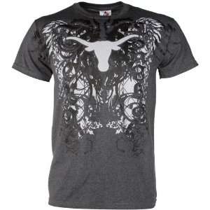  Texas Longhorns Charcoal Static 3 Heathered T shirt 