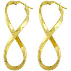 10k Yellow Gold Figure 8 Hoop Earrings  Overstock