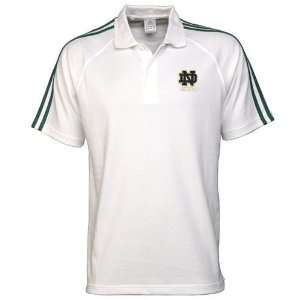 adidas Notre Dame Fighting Irish White Campus Classic Polo:  