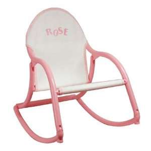    Personalized Folding Rocking Chair   Pink (Mesh): Everything Else