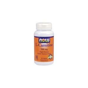  L Carnitine by NOW Foods   (500mg   60 Vegetarian Tablets 