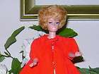 Vintage Blonde Bubble Cut Barbie In Red Flare Coat & Si