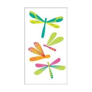  Autumn Leaves 3 D Stickers Dragonfly 4pc With Glitter; 2 