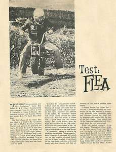 Vintage 1964 Bug Super Flea Mini Bike Test Report 3 Pages  