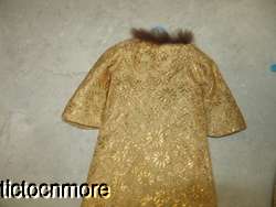   BARBIE CLOTHES #1645 GOLDEN GLORY GOLD BROCADE DUSTER & DRESS  