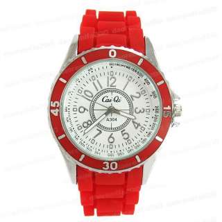 Unisex Round Quartz Sports Silicone Wrist watch DM536R  