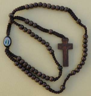 OUR LADY OF GRACE Cord/Wood ROSARY  