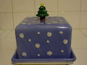 EXQUISITE CERAMIC CAKE CARRIER SAVER KEEPER CHRISTMAS  