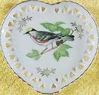   Heart Shaped Plate with a Beautiful Bird Decorative Collector Plate