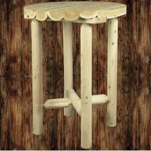  Rustic Natural Cedar 32 Log Bistro Table: Home & Kitchen