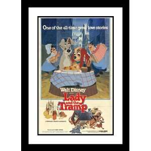 Lady and the Tramp 32x45 Framed and Double Matted Movie Poster   Style 