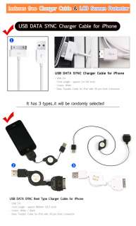 LIMS iPhone 4S / 4 Rainbow Case + Free USB Cable & LCD Protector 