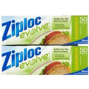  Ziploc Evolve Sandwich Bags, 50 ct 2 ct (Quantity of 4 