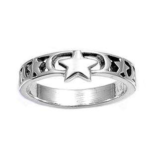 Solid Sterling Silver size 3 Star ring