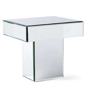  west elm Mirror Block Side Table, Mirrored Glass