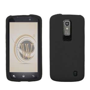  LG Nitro HD (AT&T) Gel Skin Case   Black Cell Phones 