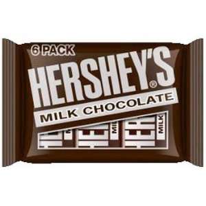 Hersheys Milk Chocolate Bars 6 pk (Pack of 24)  Grocery 