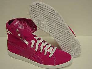 NEW Womens REEBOK Top Down Pink Dots Sneakers Shoes 8.5  