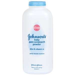  Johnsons Baby Powder, Pure Constarch with Aloe & Vitamin 
