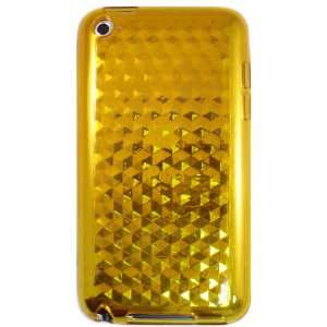  Yellow Hexagon Pattern Gel Case for Apple iPod Touch 4th 