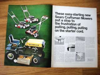 1969  Craftsman Lawn Tractor Ad Lawnmowers  