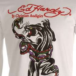 Ed Hardy Mens Snake and Panther T shirt  Overstock