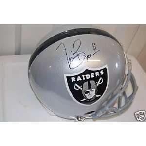 Tim Brown Signed Helmet   Authentic   Autographed NFL Helmets