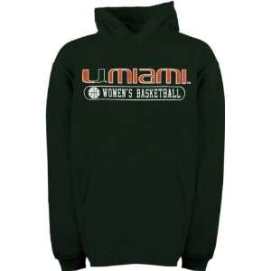  Miami Hurricanes Youth Green Womens Basketball Hooded 