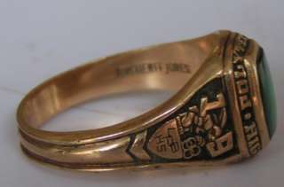 POLY HIGH 1975 GOLD GREEN LB RING 6 GRAMS 4TH & FOREVER  