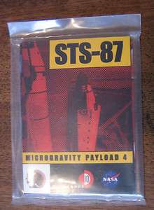   STS 87 MICROGRAVITY PAYLOAD 4 CARDS   SPACE FLIGHT AWARENESS  