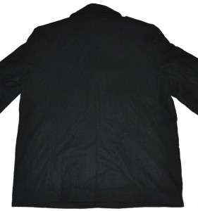   kors mens wool blend lining coat jacket polyester quilt lined black xl