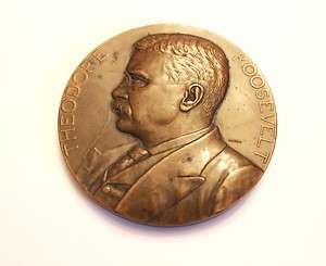President THEODORE ROOSEVELT Political CAMPAIGN INAUGURATION METAL c 