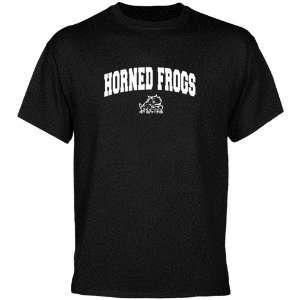  NCAA TCU Horned Frogs Black Mascot Arch T shirt : Sports 