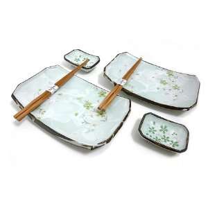 Cherry Blossom   Spring Green Sushi Set for Two  Kitchen 