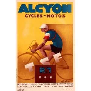    Alcyon Cycles Vintage Giclee Bicycle Poster 