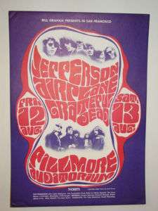 Jefferson Airplane/Grateful Dead  1966 POSTER  