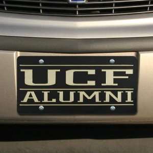 NCAA UCF Knights Black Mirrored Alumni License Plate   