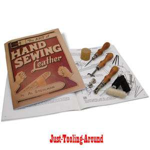 Tandy Leather Hand Stitching Kit w/ Book, Needles, etc  