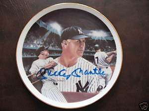 MICKEY MANTLE AUTOGRAPHED SPORTS IMPRESSIONS MINI PLATE  