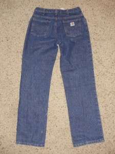 Carhartt Womens 31x32.5 Boot Cut Blue Jeans  